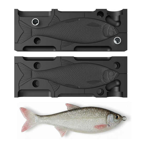 best plastic fishing lure molds Soft Plastic Realistic BaitFish Mold – BAIT NEST