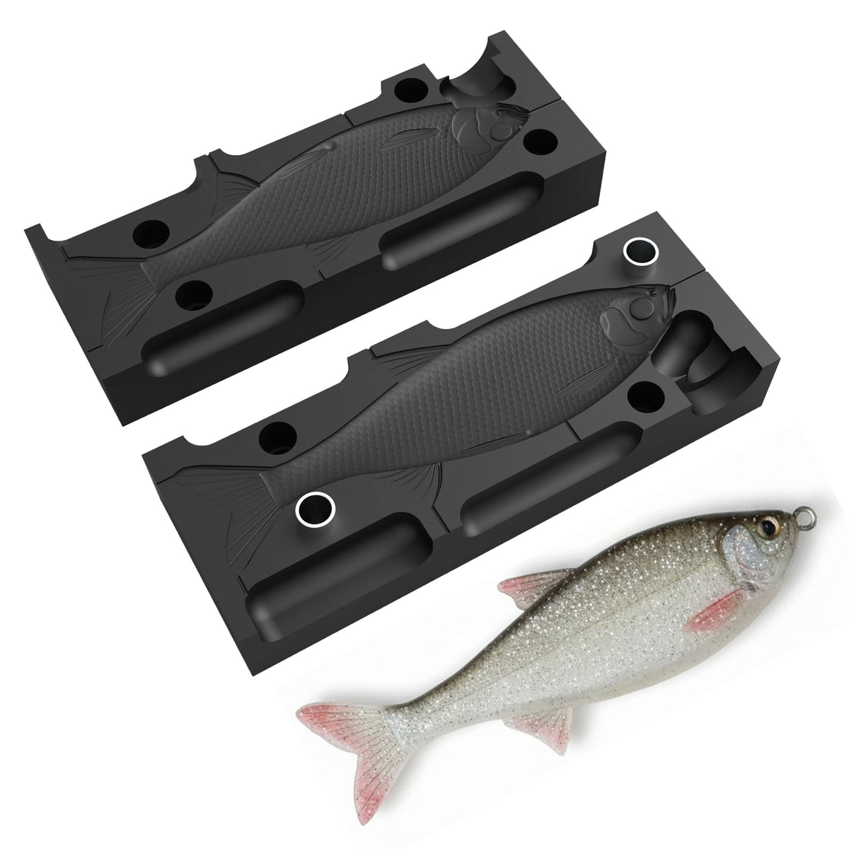 cnc files for fishing lure molds Soft Plastic Realistic BaitFish Mold – BAIT NEST